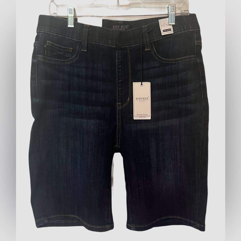 NWT Judy Blue XL Pull On Shorts Dark Blue